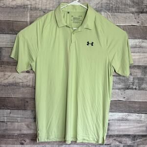 Under Armour Iso Chill Polo Shirt Mens Large Green Performance Loose Fit